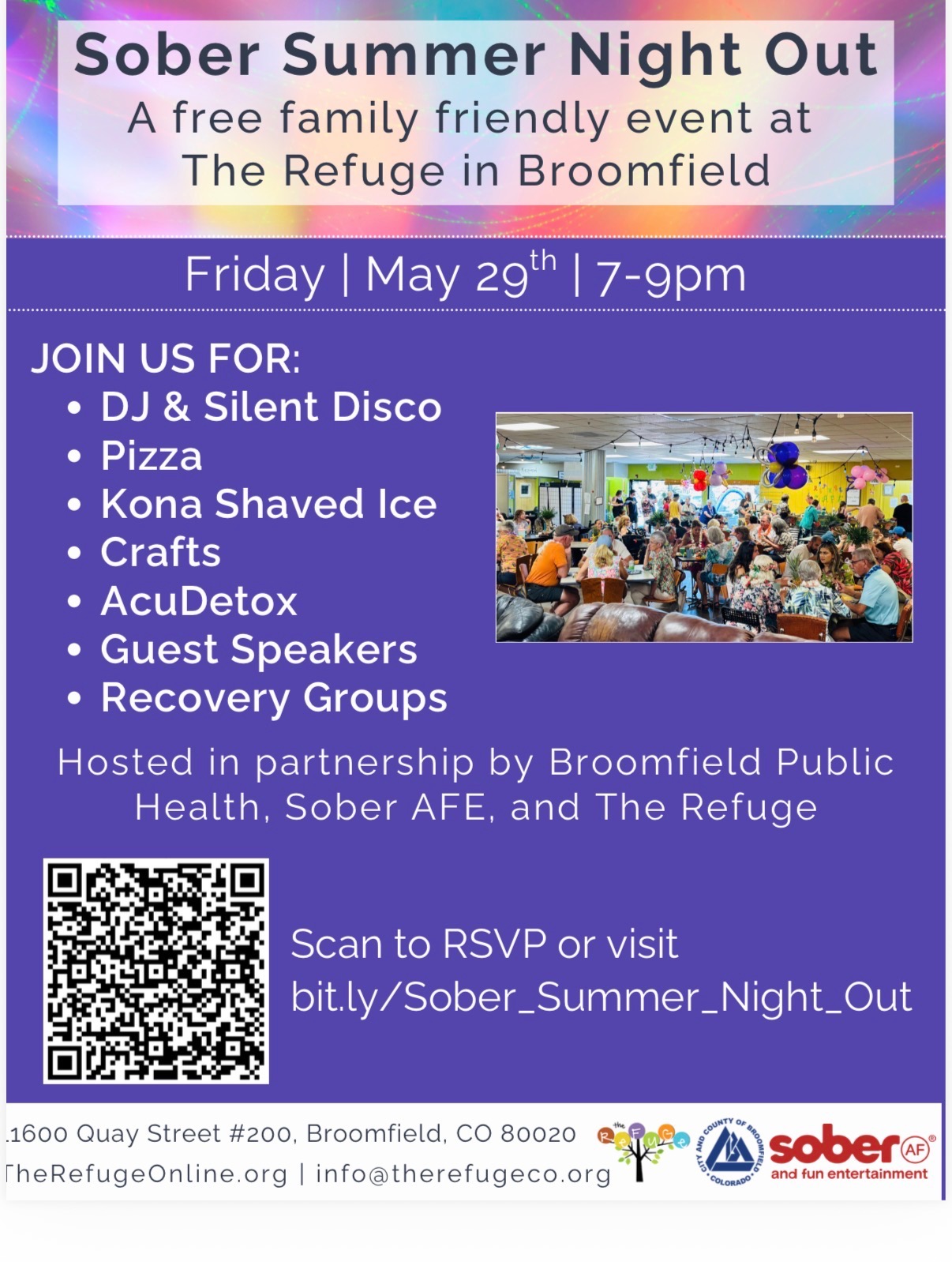 Sober Summer Night Out flyer