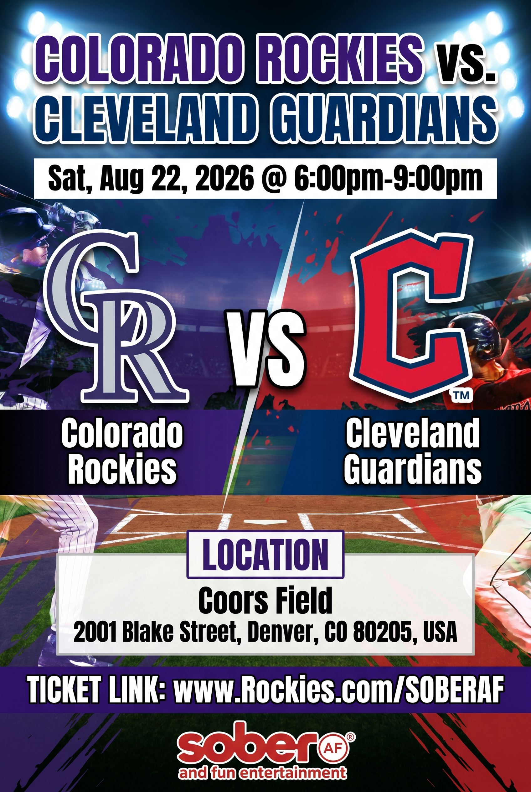 Colorado Rockies vs. Kansas City Royals flyer